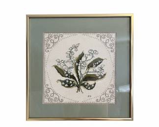 Lily of the Valley Cross-Stitch Art