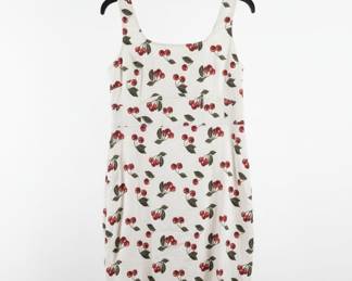 Vintage Cherry Print Mini Dress
