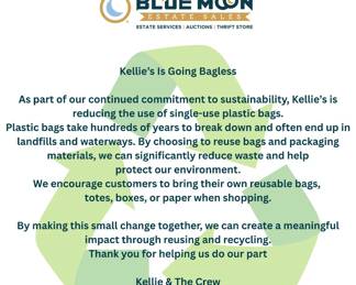 We are working on going bagless, please bring your own bags. Help us spread the word 😊