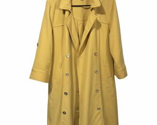 Sharagano Women's Yellow Trench Coat