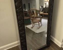 Large black floor mirror