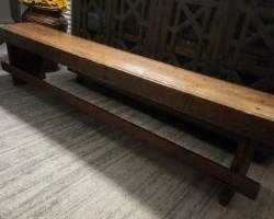 Hand made, six foot all wood bench