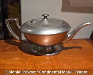 Colonial Pewter Continental Mark Teapot