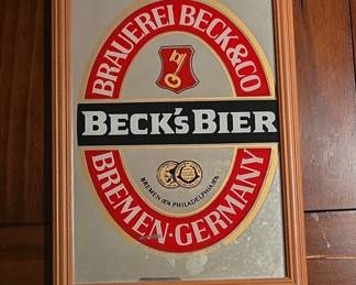Becks Bier Framed Mirror