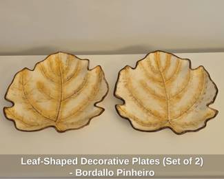 LeafShaped Decorative Plates Set of   Bordallo Pinheiro