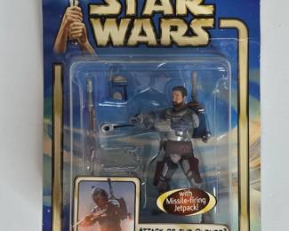 Star Wars Attack of the Clones Jango Fett Kamino Escape Action Figure