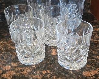 Cut Crystal Double Old Fashioned Glasses Set of