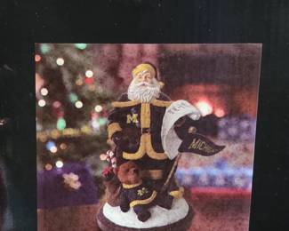The Memory Company Perfect Season Santa Figurine  University of Michigan