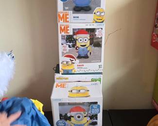 Despicable Me Minions Inflatable Christmas Decorations Bob, Dave, Carl