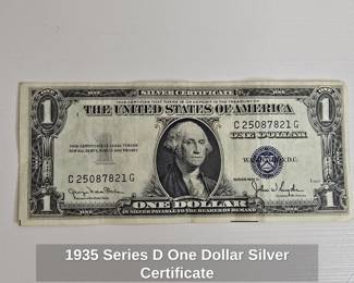 Series D One Dollar Silver Certificate