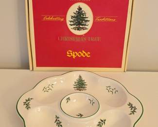 Spode Christmas Tree Section Server with Center Bowl