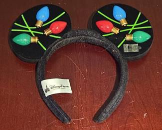 Disney Parks LightUp Christmas Bulb Minnie Mouse Ears Headband