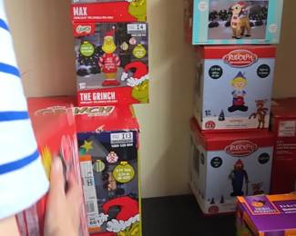 The Grinch and Max Christmas Inflatable Yard Decorations Set