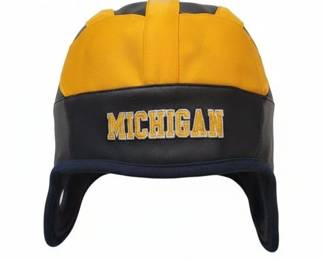 Michigan Wolverines Leather Football Helmet