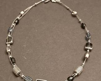 SOPHIE Paris Black Square Pendant Necklace