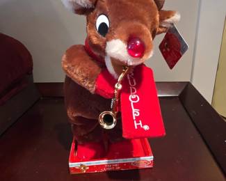Dan Dee Rudolph the RedNosed Reindeer Animated Musical Plush Toy with Saxophone