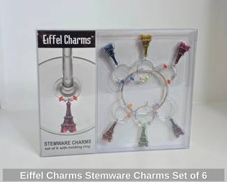 Eiffel Charms Stemware Charms Set of