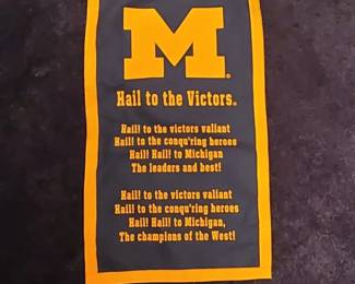 University of Michigan Hail to the Victors Banner Flag