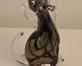 Gea Art Glass Murano Style Dragon Figurine