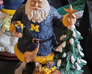 University of Michigan Santa Claus Figurine B