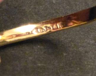 14k Gold PearCut Amethyst Ring 