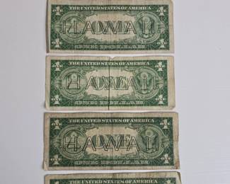 A Hawaii Overprint $1 Silver Certificate Set 