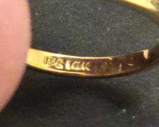 14K Yellow Gold Cultured Pearl and Diamond Flower Ring 