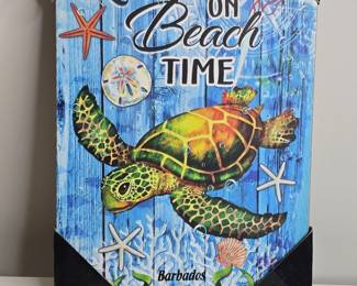 Beach Time Sea Turtle Wall Art