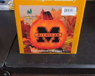 University of Michigan M Wax Pumpkin Luminary by Cumberland Designs