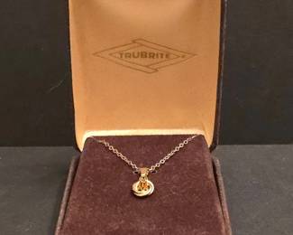 or Karat Gold Filled Necklace with Interlocking Pendant