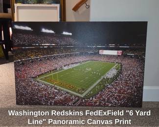 Washington Redskins FedExField Yard Line Panoramic Canvas Print