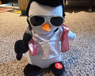 Elvis Presley Animated Singing Penguin