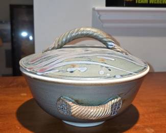 Studio Art Pottery Covered Casserole Dish