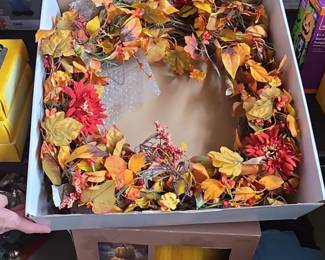 Artificial Autumn Fall Wreath