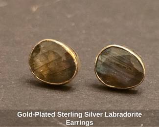 GoldPlated Sterling Silver Labradorite Earrings