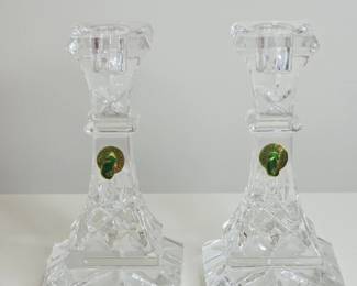 Waterford Crystal Alana Pattern Candlesticks Pair