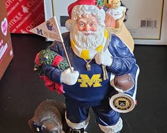 University of Michigan Santa Claus Figurine