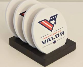 Washington Valor Ceramic Coasters Set with Holder