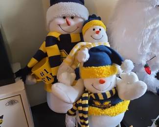 University of Michigan Snowman Family Plush Set