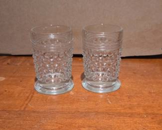 Hobnail Glass Shot Glasses Set of 