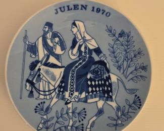 Porsgrund Norway Christmas Plate P vei til Betlehem