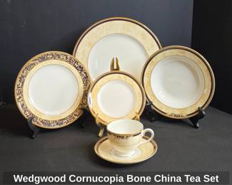 Wedgwood Cornucopia Bone China Tea Set