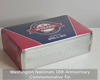 Washington Nationals tenth Anniversary Commemorative Tin