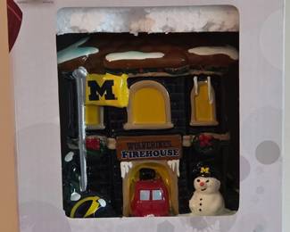 University of Michigan Wolverines Firehouse Limited Edition Village Collection