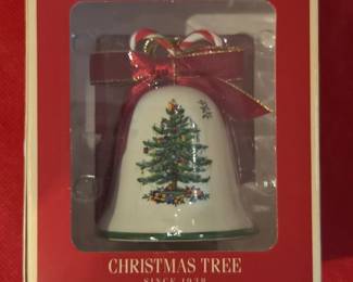 Spode Christmas Tree Bell Ornament