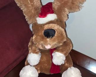 Animated Christmas Dog Plush Toy