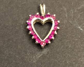 HeartShaped Ruby Pendant