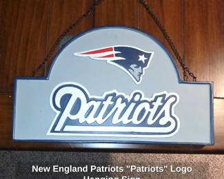 New England Patriots Patriots Logo Hanging Sign