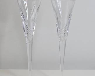 Waterford Crystal Colleen Pattern Flute Glasses Set of 