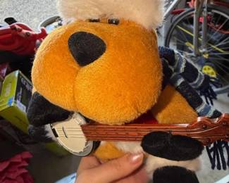 Animated Banjo Playing Reindeer Plush Toy second image